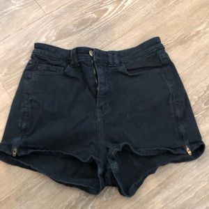 Black high waisted shorts